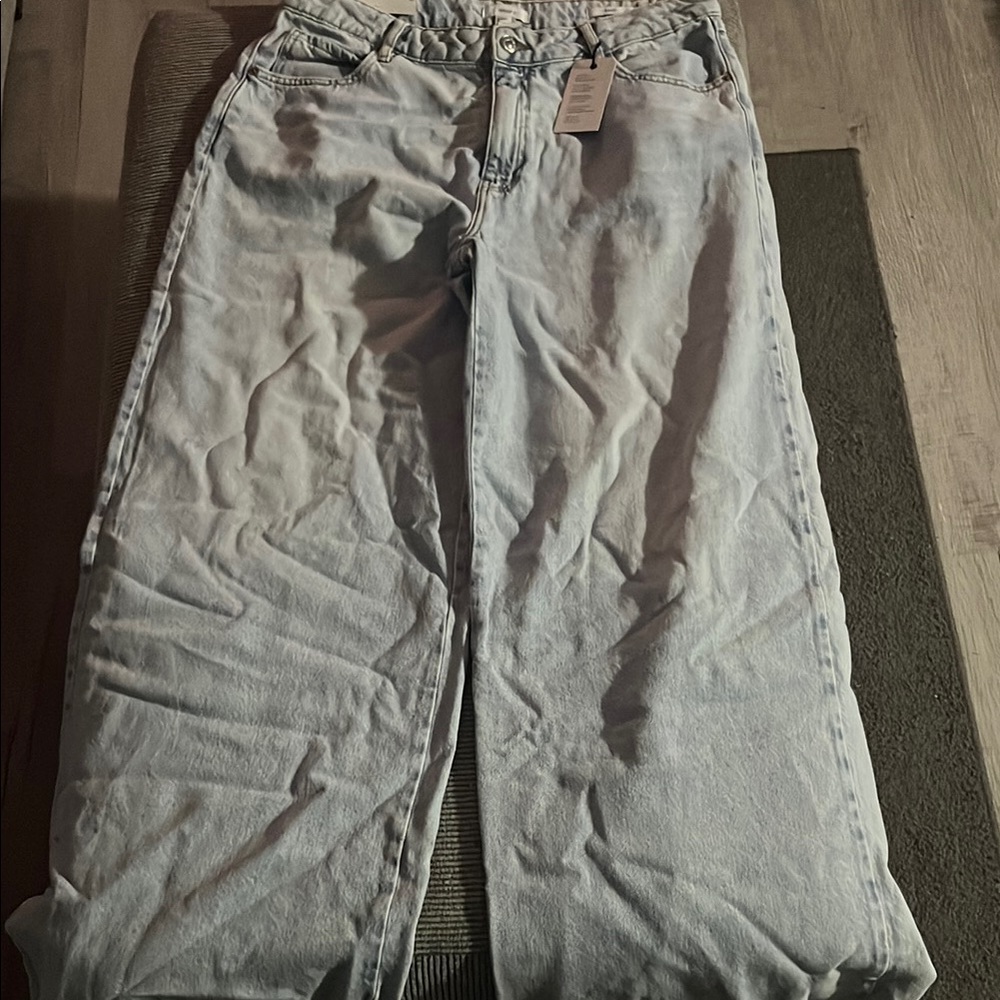 Forever 21 Light Blue Flare & Wide Leg Jeans